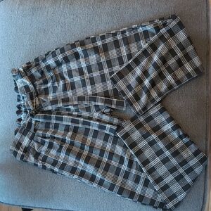 Plaid Paper Bag Waist pant